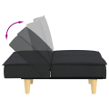 Miniatyrbild 9 av 10: vidaXL Bäddsoffa svart tyg Svart