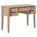 vidaXL Skrivbord brun 109,5x45x77,5 cm trä Brun