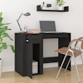 Miniatyrbild 3 av 10: vidaXL Skrivbord svart 100x49x75 cm konstruerat trä Svart