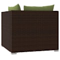 Miniatyrbild 7 av 9: vidaXL Soffa 2-sits med dynor konstrotting brun Brun