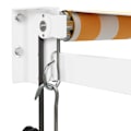 Miniatyrbild 7 av 10: vidaXL Automatisk infällbar markis gul och vit 3x2,5 m Flerfärgsdesign