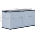 Miniatyrbild 9 av 9: vidaXL Dynbox 320 liter grå svart grå