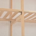 Miniatyrbild 4 av 7: vidaXL Garderob 200x40x170 cm vit tyg Vit