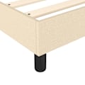 Miniatyrbild 6 av 8: vidaXL Sängram utan madrass cremefärgad 80x200 cm tyg Kräm