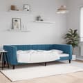 vidaXL Dagbädd blå 100x200 cm sammet Blå