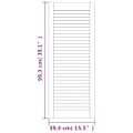 Miniatyrbild 6 av 6: vidaXL Skåpluckor lamelldesign 4 st 99,3x39,4 cm massiv furu Brun