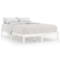 vidaXL Sängram vit massiv furu 120x200 cm Vit