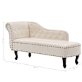 Miniatyrbild 8 av 8: vidaXL Chesterfield divan gräddvit Vit
