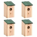 vidaXL Fågelholk i trä 4-pack Beige