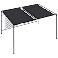 Miniatyrbild 5 av 7: vidaXL Paviljong med infällbart tak 4x3x2,3 m gräddvit 180 g/m² Antracit