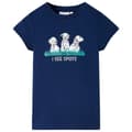 vidaXL T-shirt för barn marinblå 116 Blå