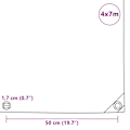 Miniatyrbild 6 av 6: vidaXL Presenning 650 g/m² 4x7 m grön Grön