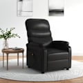 Miniatyrbild 1 av 10: vidaXL Elektrisk reclinerfåtölj svart konstläder Svart