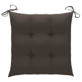 Miniatyrbild 8 av 10: vidaXL Matstolar 4 st med taupe dynor massiv teak Taupe