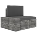 Miniatyrbild 4 av 10: vidaXL Loungeset för trädgården 7 delar konstrotting grå grå