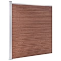 Miniatyrbild 6 av 10: vidaXL WPC-staketpanel 5 fyrkantig + 1 vinklad 965x186 cm brun Brun