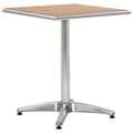 vidaXL Trädgårdsbord silver 60x60x70 aluminium och WPC Silver