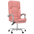 Miniatyrbild 2 av 10: vidaXL Kontorsstol med massage rosa konstläder Rosa