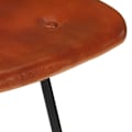 Miniatyrbild 9 av 10: vidaXL Barstolar 4 st brun äkta skinn Brun