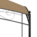 Miniatyrbild 4 av 5: vidaXL Paviljong 3x3x2,65 m taupe 180 g/m² Taupe