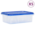 Miniatyrbild 7 av 7: vidaXL Matbehållare med lock 10 delar PP Transparent
