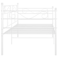 Miniatyrbild 6 av 8: vidaXL Sängram bäddsoffa vit metall 90x200 cm Vit
