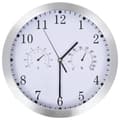 vidaXL Väggklocka med Quartz-urverk hygro- och termometer 30 cm vit Vit