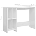 Miniatyrbild 6 av 6: vidaXL Datorbord vit högglans 102,5x35x75 cm konstruerat trä Vit