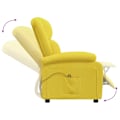 Miniatyrbild 7 av 10: vidaXL Elektrisk Reclinerfåtölj gul tyg Gul