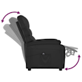 Miniatyrbild 7 av 10: vidaXL Elektrisk reclinerfåtölj svart konstläder Svart