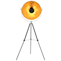 Miniatyrbild 2 av 6: vidaXL Golvlampa E27 svart och guld 51 cm Svart