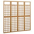 Miniatyrbild 3 av 6: vidaXL Rumsavdelare/Spaljé 4 paneler massiv furu 161x180 cm Brun