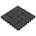 Miniatyrbild 2 av 6: vidaXL Trall 22 st 30x30 cm 2 kvm WPC svart Svart