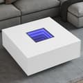 vidaXL Soffbord med Infinity LEDs vit 100x100x40 cm Vit