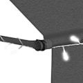 Miniatyrbild 5 av 8: vidaXL Markis manuellt infällbar med LED 300 cm antracit Antracit