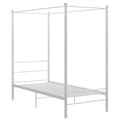 vidaXL Himmelsäng vit metall 90x200 cm Vit