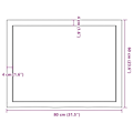 Miniatyrbild 9 av 9: vidaXL Bordsskiva mörkbrun 80x60x(2-4) cm behandlad massiv ek Brun