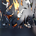 Miniatyrbild 4 av 8: Esschert Design Eldkorg Flames kolstål svart FF408 Svart