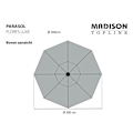 Miniatyrbild 8 av 9: Madison Parasoll Flores Lux 300 cm rund ecru Beige