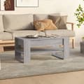 vidaXL Soffbord grå sonoma-ek 102x55x45 cm konstruerat trä grå