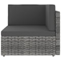 Miniatyrbild 9 av 10: vidaXL Modulsoffa 2-sits konstrotting grå grå