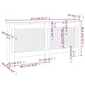 Miniatyrbild 8 av 8: vidaXL Elementskydd svart 172x19x81,5 cm MDF Svart