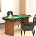 Miniatyrbild 1 av 5: vidaXL Pokerbord för 10 spelare 160x80x75 cm grön Grön