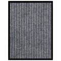 vidaXL Dörrmatta grårandig 40x60 cm grå