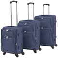 vidaXL Resväskor 3 st marinblå soft case Blå