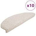 Miniatyrbild 2 av 9: vidaXL Trappstegsmattor 10 st 65x21x4 cm vit Vit