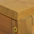 Miniatyrbild 7 av 9: vidaXL Väggmonterat badrumsskåp 110x45x30 cm massiv teak Brun