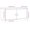 Miniatyrbild 10 av 10: vidaXL Tv-bänk 80x34x40 cm massiv furu Brun