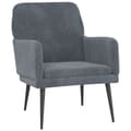 vidaXL Fåtölj mörkgrå 62x79x79 cm sammet Grå