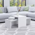 vidaXL Soffbord set vit 100x48x40 cm konstruerat trä Vit